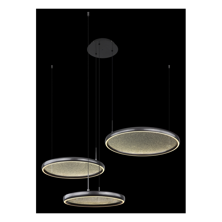 Globo - LED Димируем пендел LED/55W/230V 2700-6000K черен + дистанционно управление