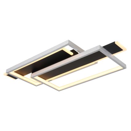 Globo - LED Плафониера LED/40W/230V 62x27 см матов хром/черен