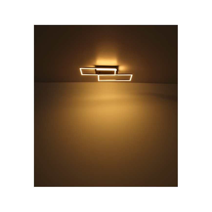 Globo - LED Плафониера LED/40W/230V 62x27 см матов хром/черен