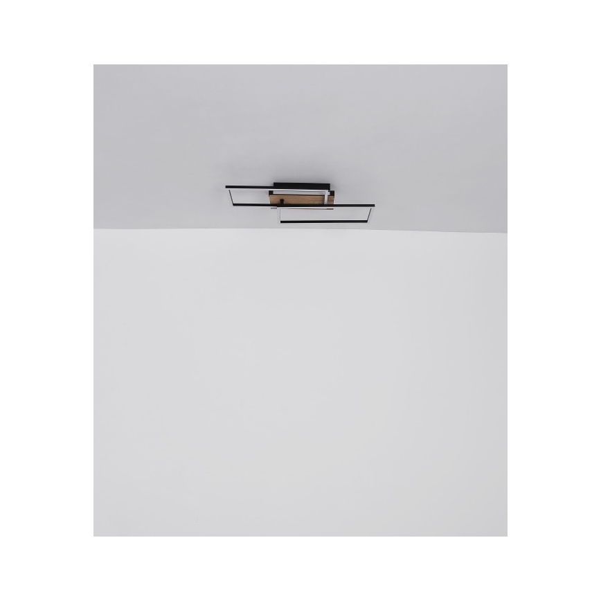 Globo - LED Плафониера LED/40W/230V 62x27 см матов хром/черен