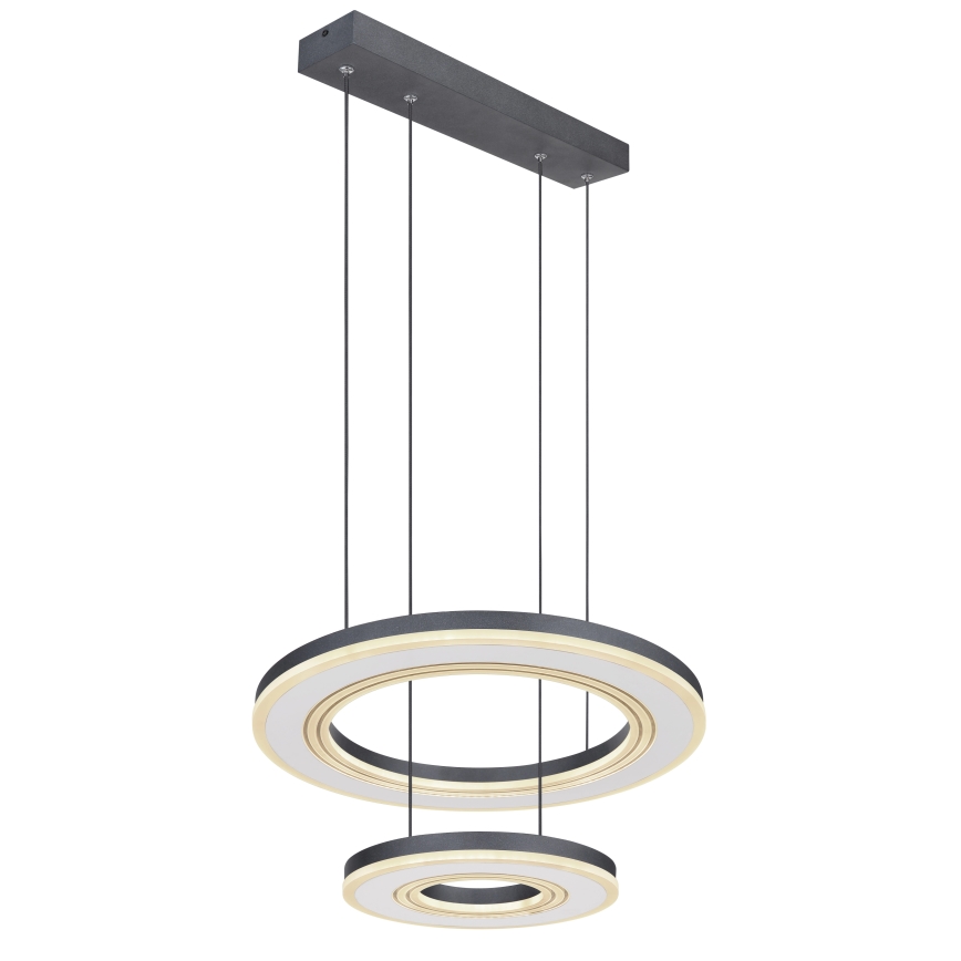 Globo - LED Димируем пендел LED/50W/230V 2700-6000K Ø 50 см черен + дистанционно управление