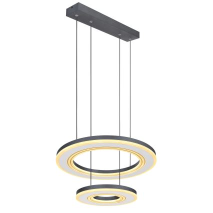 Globo - LED Димируем пендел LED/50W/230V 2700-6000K Ø 50 см черен + дистанционно управление