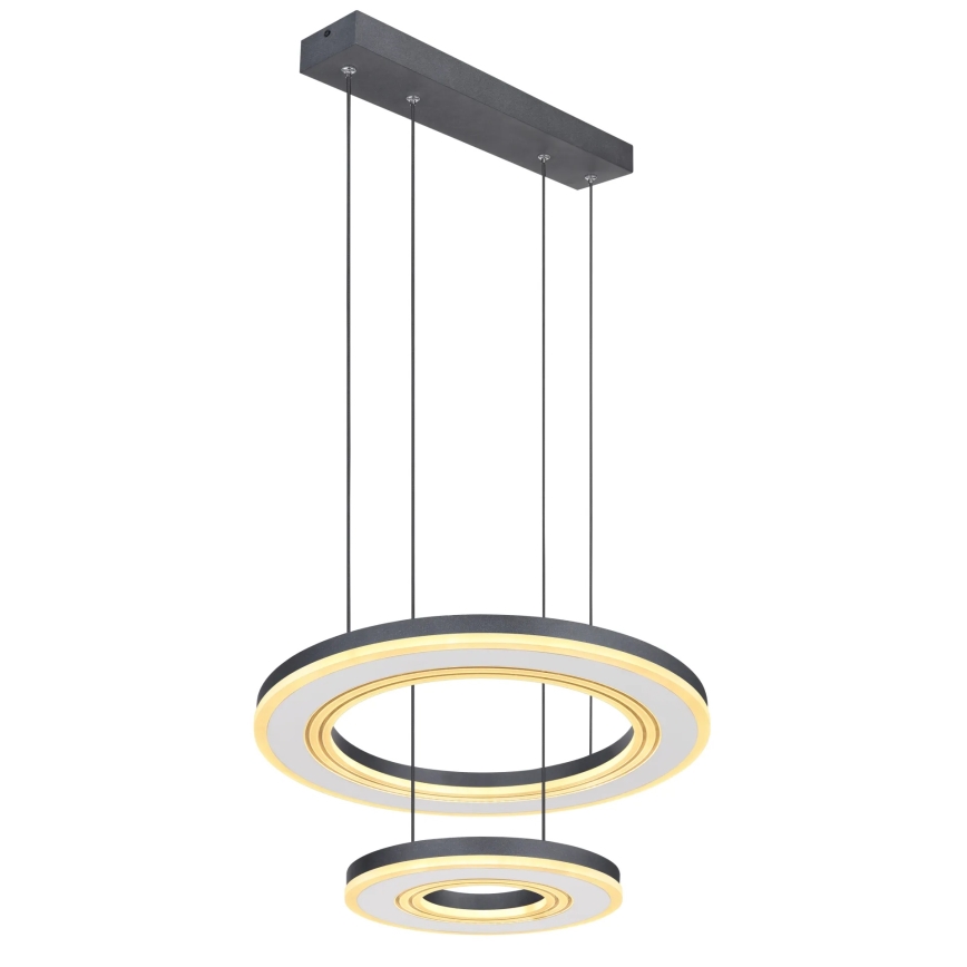Globo - LED Димируем пендел LED/50W/230V 2700-6000K Ø 50 см черен + дистанционно управление