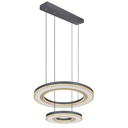 Globo - LED Димируем пендел LED/50W/230V 2700-6000K Ø 50 см черен + дистанционно управление