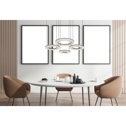 Globo - LED Димируем пендел LED/80W/230V 2700-6000K черен + дистанционно управление