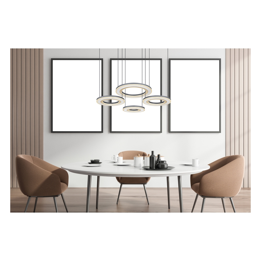 Globo - LED Димируем пендел LED/80W/230V 2700-6000K черен + дистанционно управление