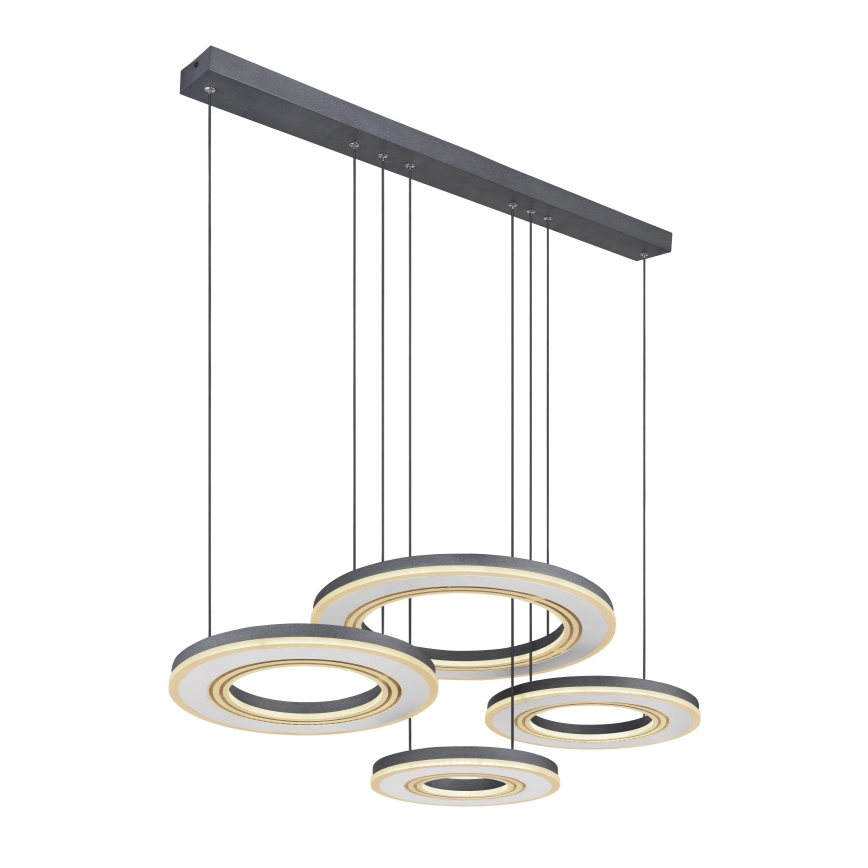 Globo - LED Димируем пендел LED/80W/230V 2700-6000K черен + дистанционно управление
