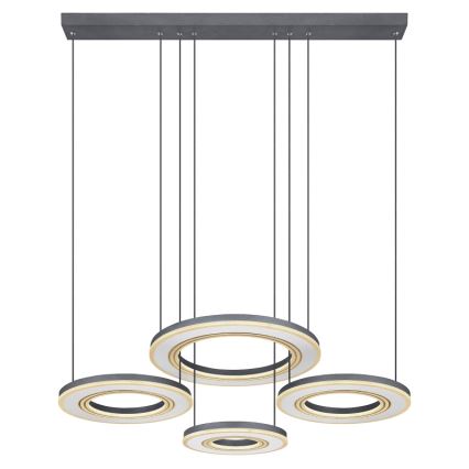 Globo - LED Димируем пендел LED/80W/230V 2700-6000K черен + дистанционно управление