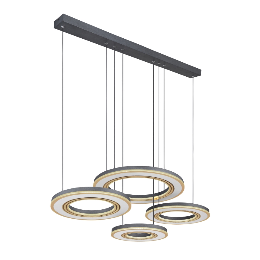 Globo - LED Димируем пендел LED/80W/230V 2700-6000K черен + дистанционно управление