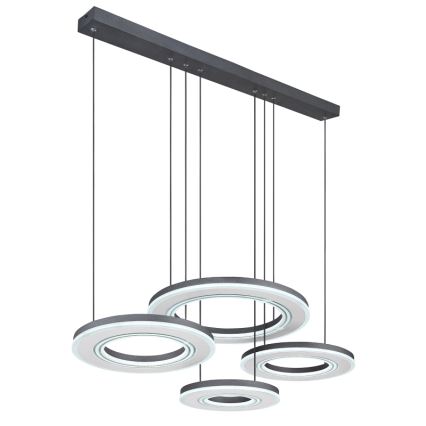 Globo - LED Димируем пендел LED/80W/230V 2700-6000K черен + дистанционно управление