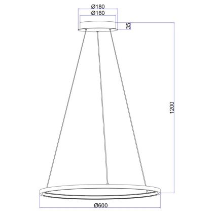 Globo - LED Висящ полилей LED/29W/230V