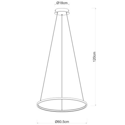 Globo - LED Пендел LED/29W/230V кафяв