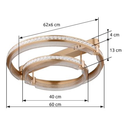 Globo - LED Димируем плафон LED/78W/230V 2700K-6000K + дистанционно управление