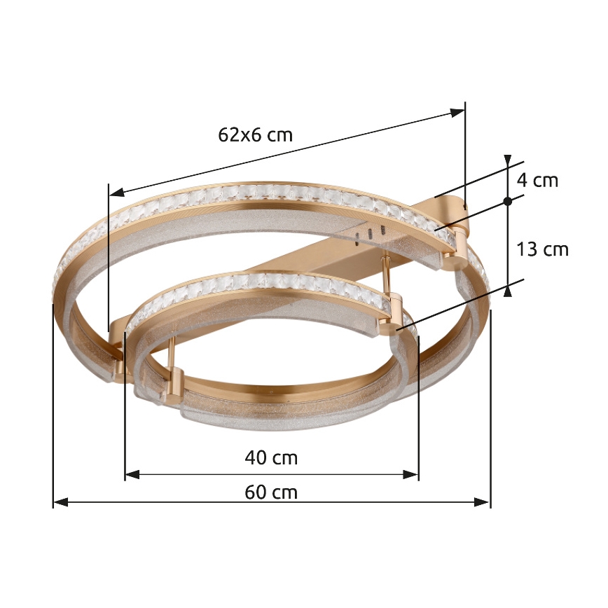 Globo - LED Димируем плафон LED/78W/230V 2700K-6000K + дистанционно управление