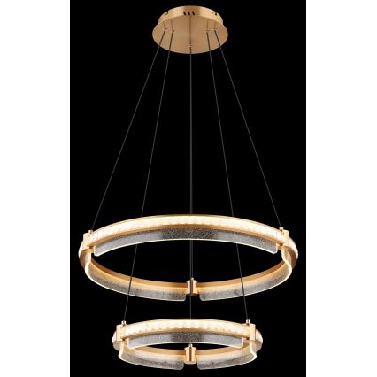 Globo - LED Димируем кристален полилей на връв LED/78W/230V 2700K-6000K + дистанционно управление