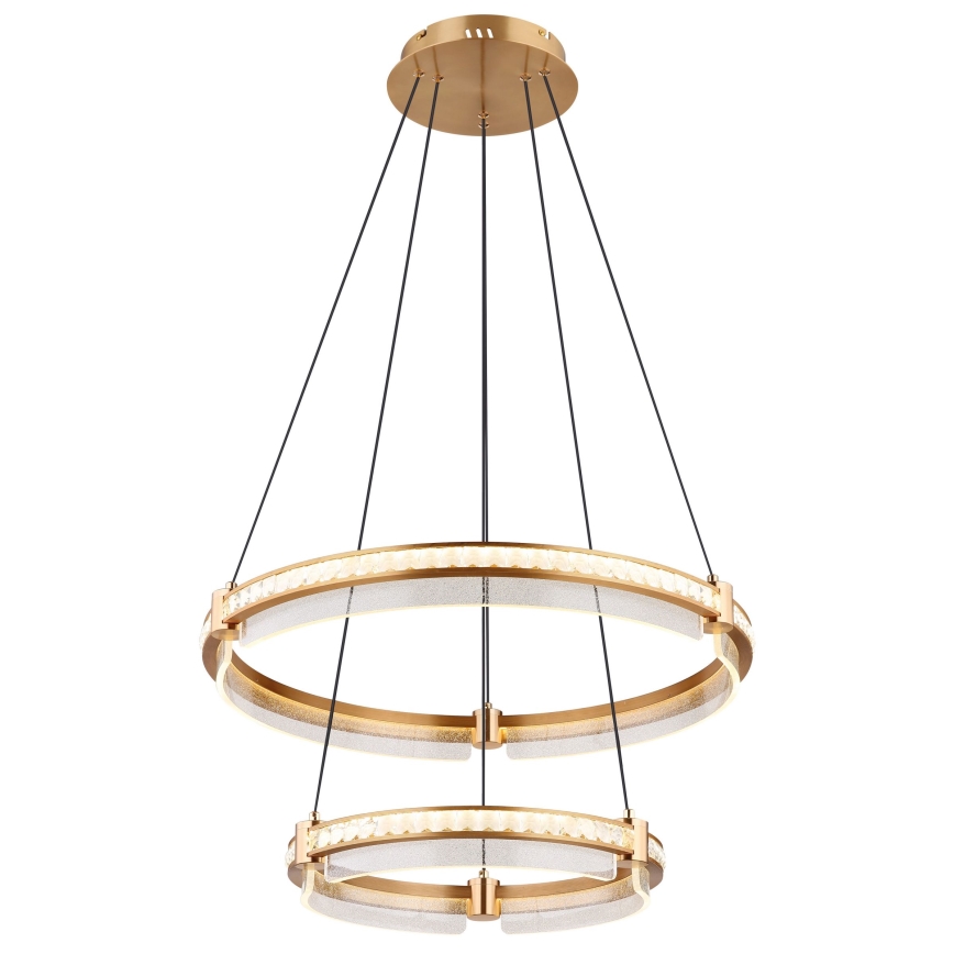 Globo - LED Димируем кристален полилей на връв LED/78W/230V 2700K-6000K + дистанционно управление