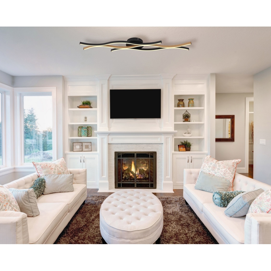 Globo - LED Полилей за повърхностен монтаж LED/35W/230V черен/кафяв