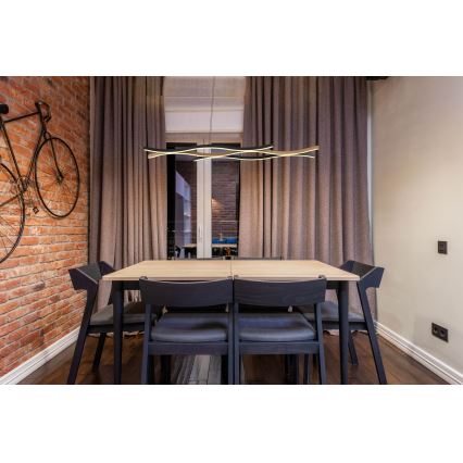 Globo - LED Пендел LED/35W/230V черен/кафяв