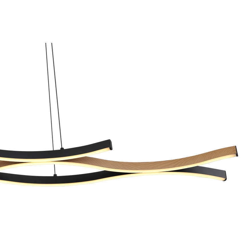 Globo - LED Пендел LED/35W/230V черен/кафяв