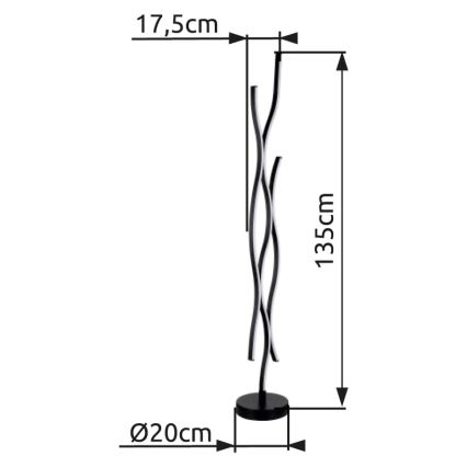 Globo - LED Лампион LED/28W/230V 3000K черен