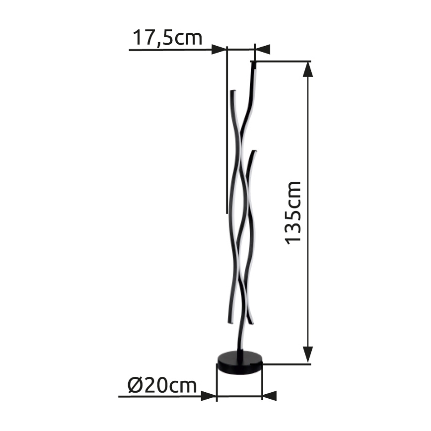 Globo - LED Лампион LED/28W/230V 3000K черен