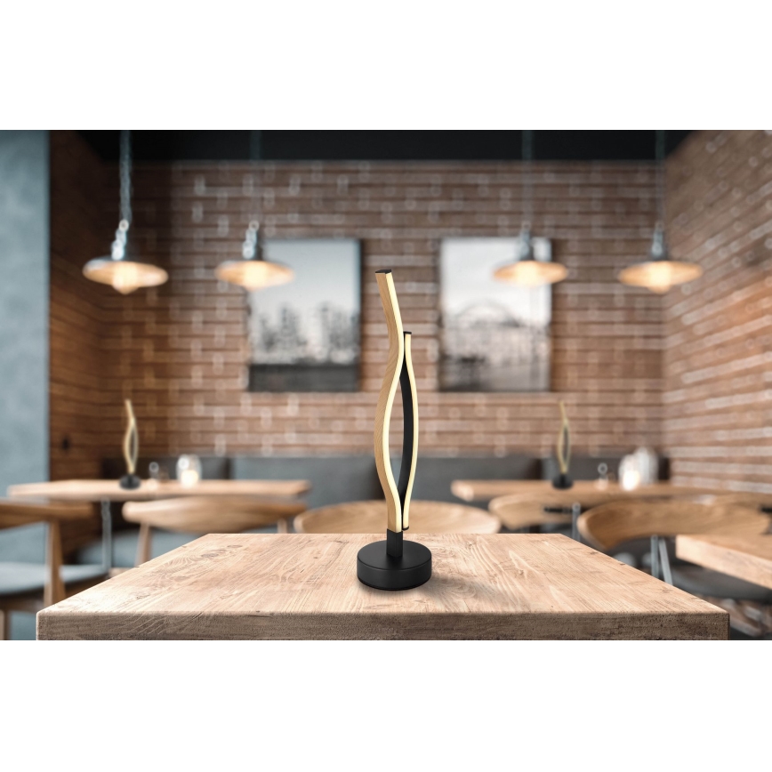 Globo - LED Настолна лампа LED/12W/230V черен/кафяв