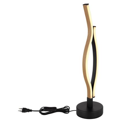 Globo - LED Настолна лампа LED/12W/230V черен/кафяв