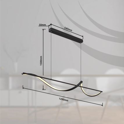 Globo - LED Пендел LED/24W/230V 3000K черен
