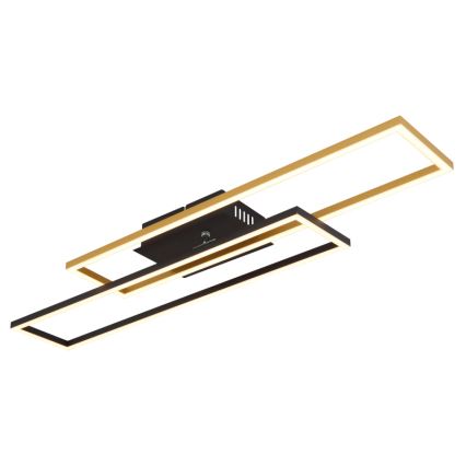 Globo - LED Плафониера LED/30W/230V 3000K 60x80 см черен/златист