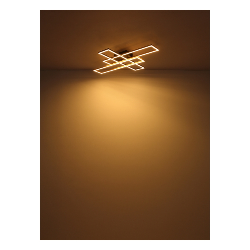 Globo - LED Плафониера LED/30W/230V 3000K 60x80 см черен/златист
