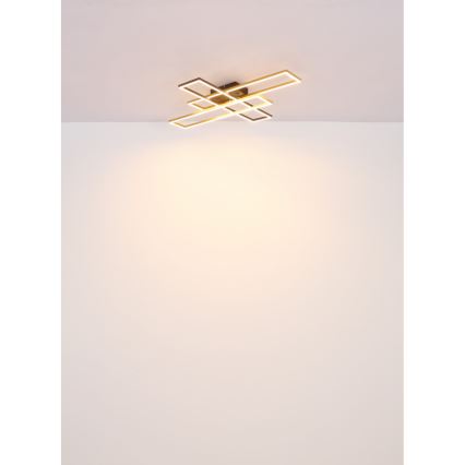 Globo - LED Плафониера LED/30W/230V 3000K 60x80 см черен/златист