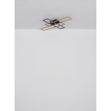 Globo - LED Плафониера LED/30W/230V 3000K 60x80 см черен/златист