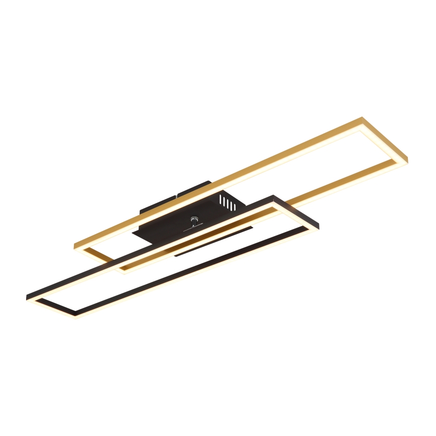 Globo - LED Плафониера LED/30W/230V 3000K 60x80 см черен/златист