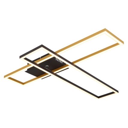 Globo - LED Плафониера LED/30W/230V 3000K 60x80 см черен/златист