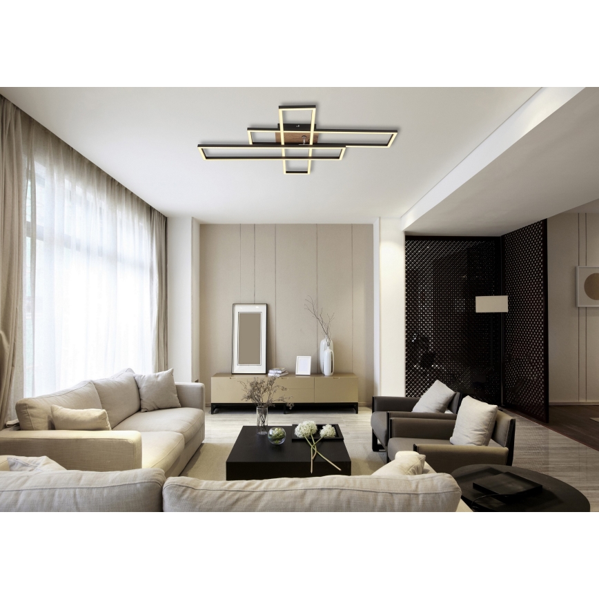 Globo - LED Плафониера LED/40W/230V 3000K 60x80 см черен