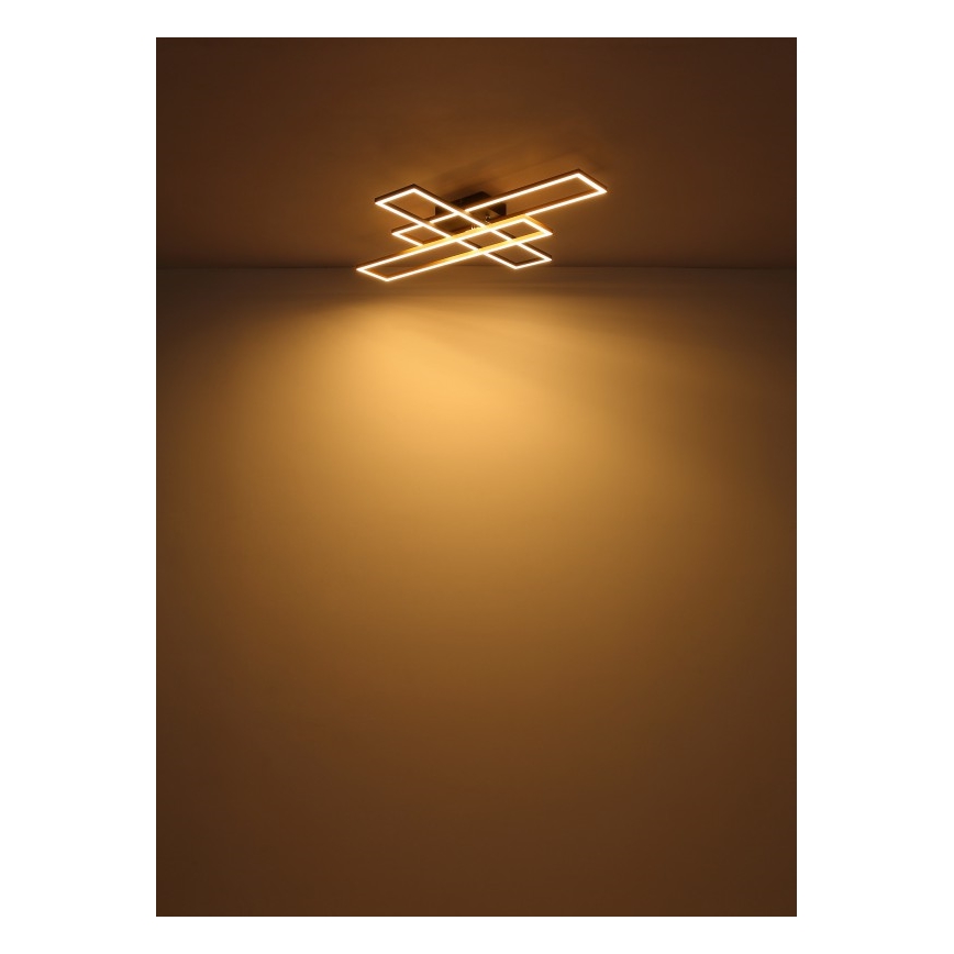 Globo - LED Плафониера LED/40W/230V 3000K 60x80 см черен/златист