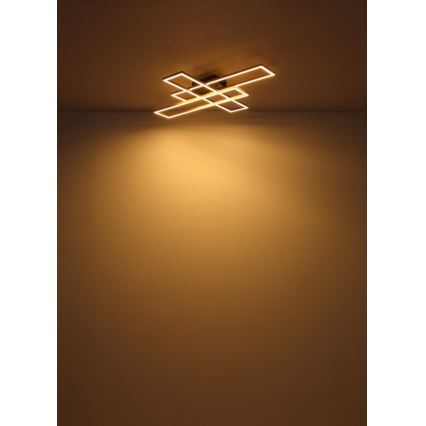 Globo - LED Плафониера LED/40W/230V 3000K 60x80 см черен/златист