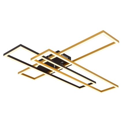 Globo - LED Плафониера LED/40W/230V 3000K 60x80 см черен/златист