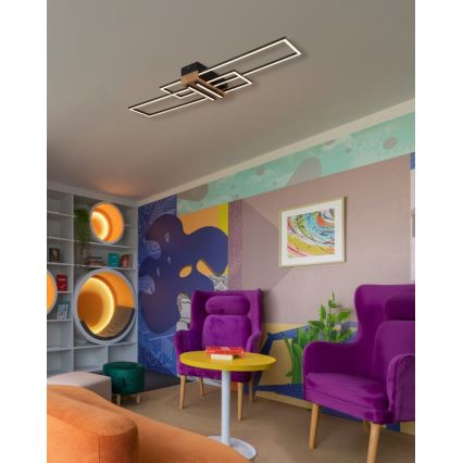 Globo - LED Плафониера LED/40W/230V 3000K 25x100 см черен