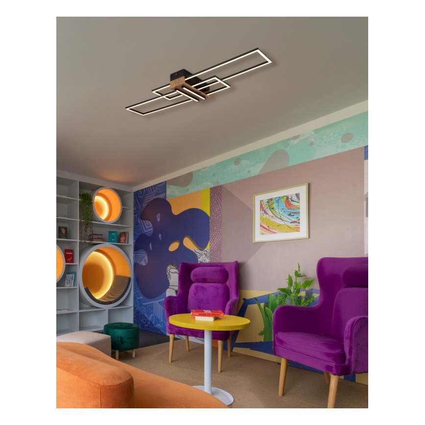 Globo - LED Плафониера LED/40W/230V 3000K 25x100 см черен