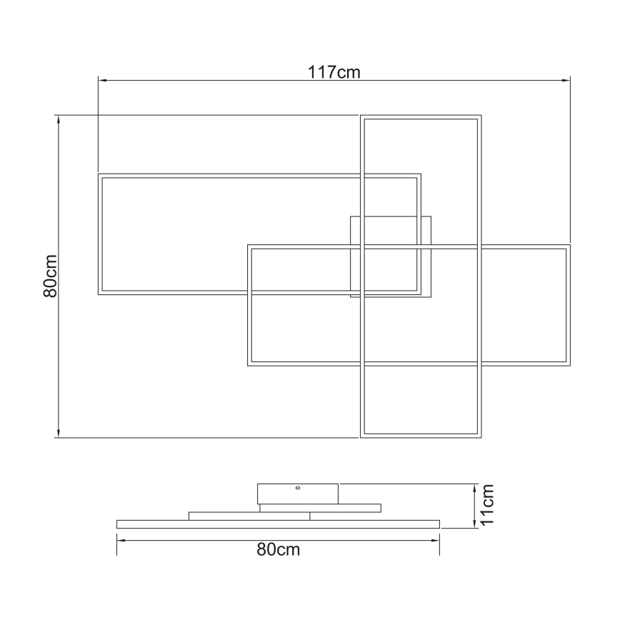 Globo - LED Димируем плафон LED/100W/230V 3000-6000K + дистанционно управление