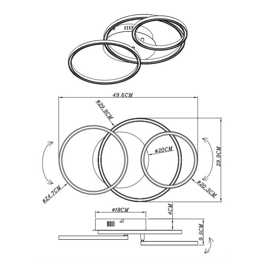 Globo - LED Плафониера LED/30W/230V