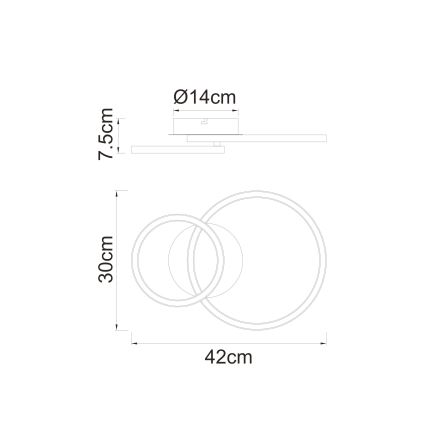 Globo - LED Повърхностен полилей LED/18W/230V