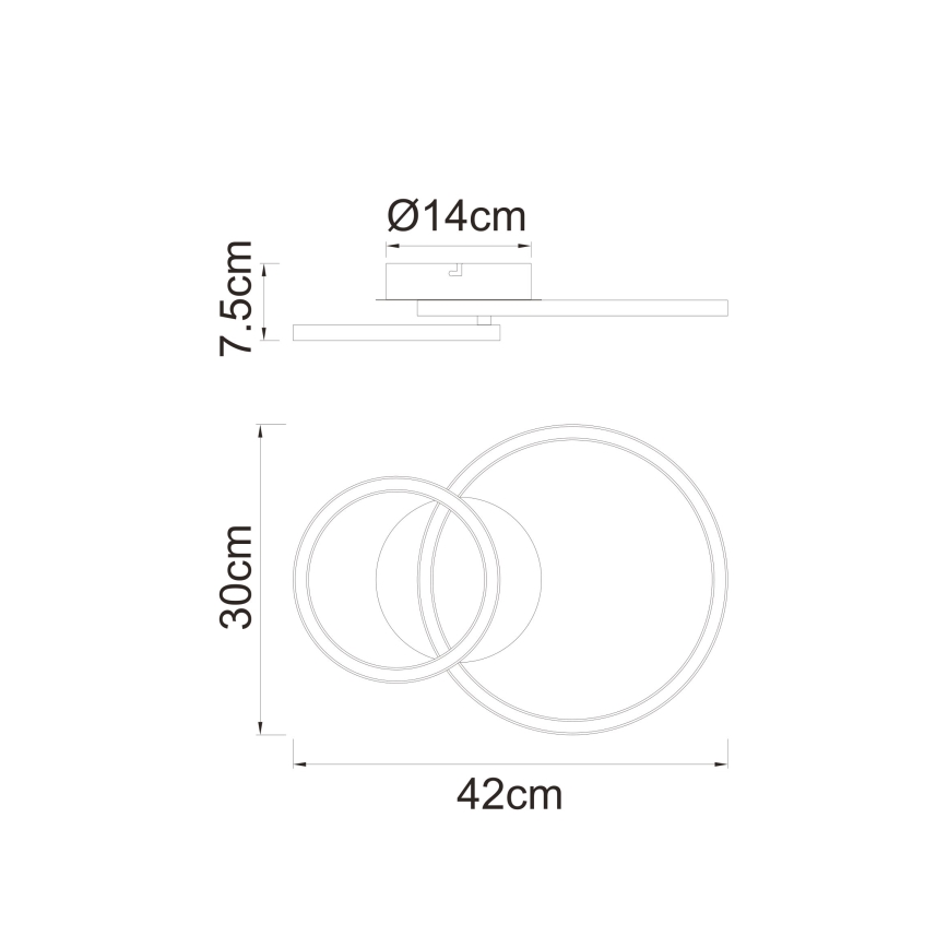 Globo - LED Повърхностен полилей LED/18W/230V
