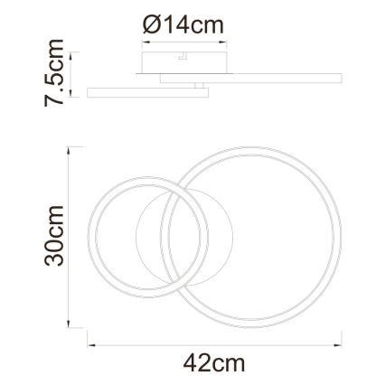 Globo - LED Повърхностен полилей LED/18W/230V