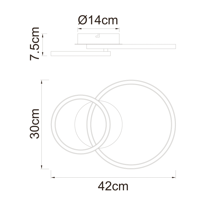 Globo - LED Повърхностен полилей LED/18W/230V