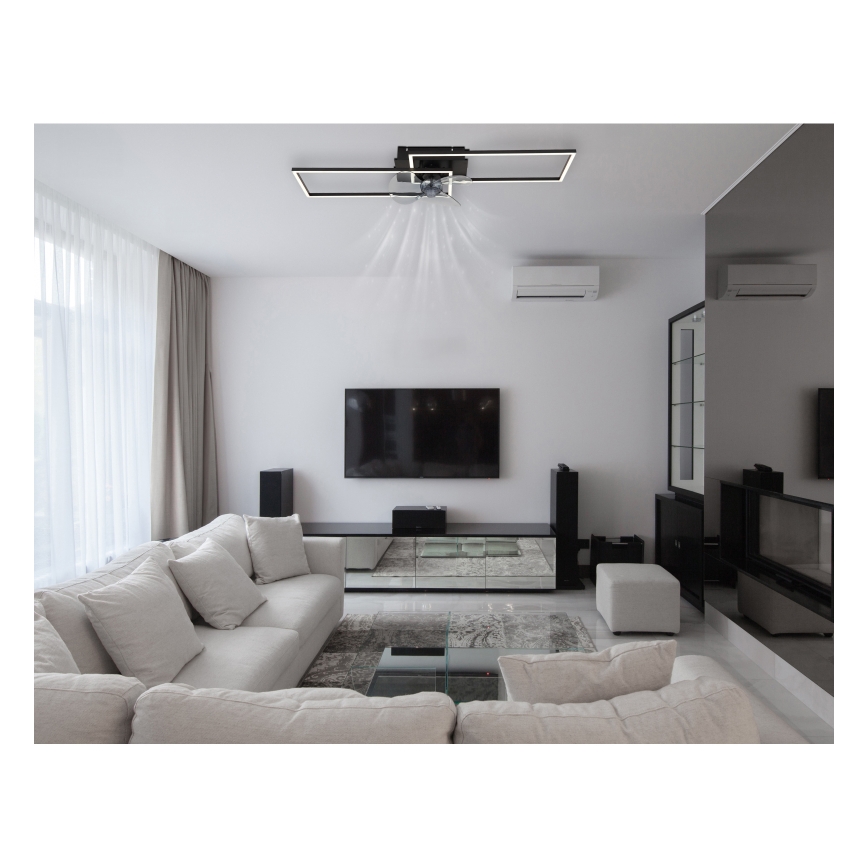 Globo - Димируем LED таванен осветител с вентилатор LED/38W/230V 3000-6500K + дистанционно управление