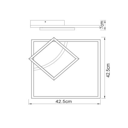 Globo - LED Повърхностен полилей LED/40W/230V