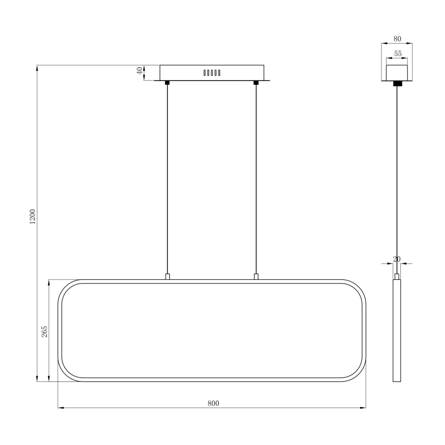 Globo - LED Висящ полилей LED/24W/230V