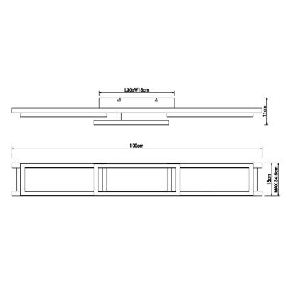 Globo - LED Димируем плафон LED/30W/230V 2700-6500K + дистанционно управление